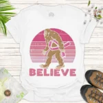 Believe in Bigfoot Tee – Retro Outdoor Adventure Shirt - white Believe in Bigfoot Tee – Retro Outdoor Adventure Shirt - white