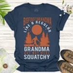 Bigfoot Grandma Graphic Tee – Unique Nature Lover Gift Shirt - blue