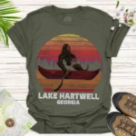 Bigfoot Surf Adventure Tee – Funny Beach Graphic Shirt - green