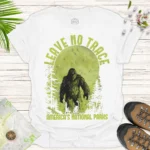 Bigfoot in America’s Parks Tee – Nature Adventure Shirt - white Bigfoot in America’s Parks Tee – Nature Adventure Shirt - white
