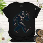 Funny Bigfoot Graphic Tee – Nature Adventure Casual Shirt - black