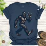 Funny Bigfoot Graphic Tee – Nature Adventure Casual Shirt - blue