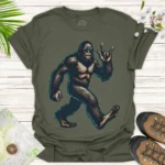 Funny Bigfoot Graphic Tee – Nature Adventure Casual Shirt - green