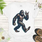 Funny Bigfoot Graphic Tee – Nature Adventure Casual Shirt - white