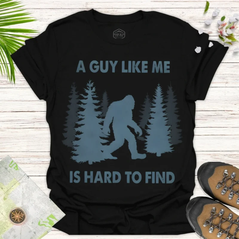 Sasquatch Adventure Tee – Funny Bigfoot Outdoor Shirt - black