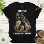 Sasquatch Humor T-Shirt – Funny Bigfoot Gift Idea Tee - black