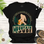 Vintage Bigfoot Forest Mountains T-Shirt – Nature Lover Tee - black