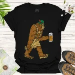 Bigfoot Beer Fest T-Shirt — Sasquatch Holding Mug Oktoberfest Tee