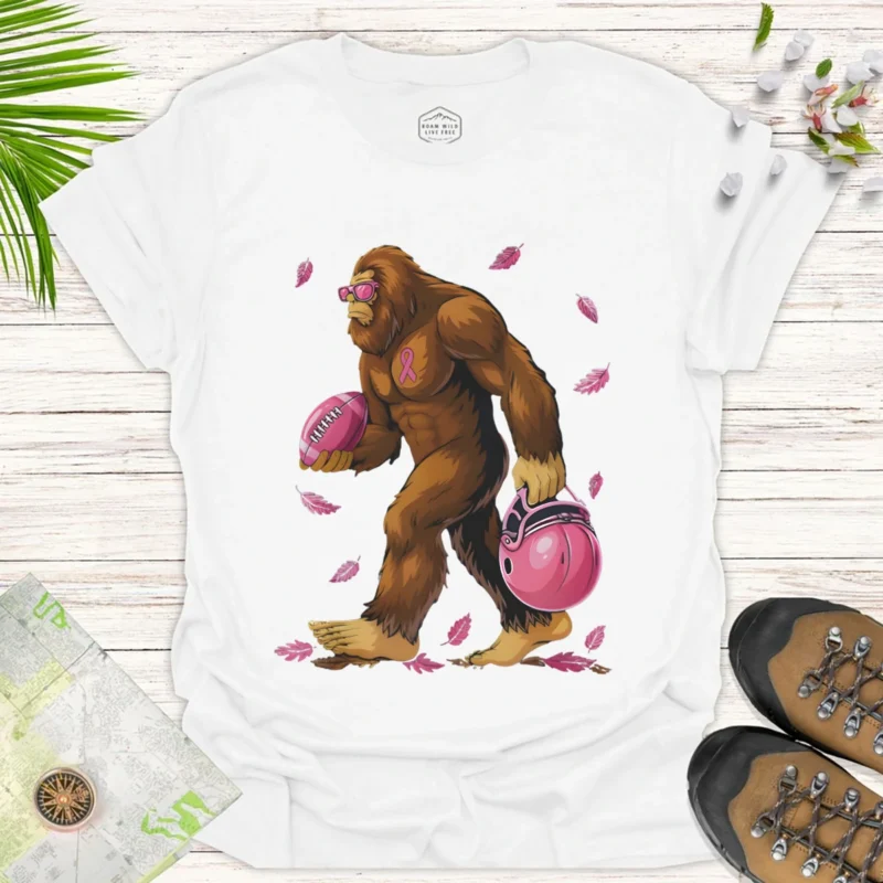 Bigfoot Bowling Graphic T-Shirt Funny Sasquatch Tee