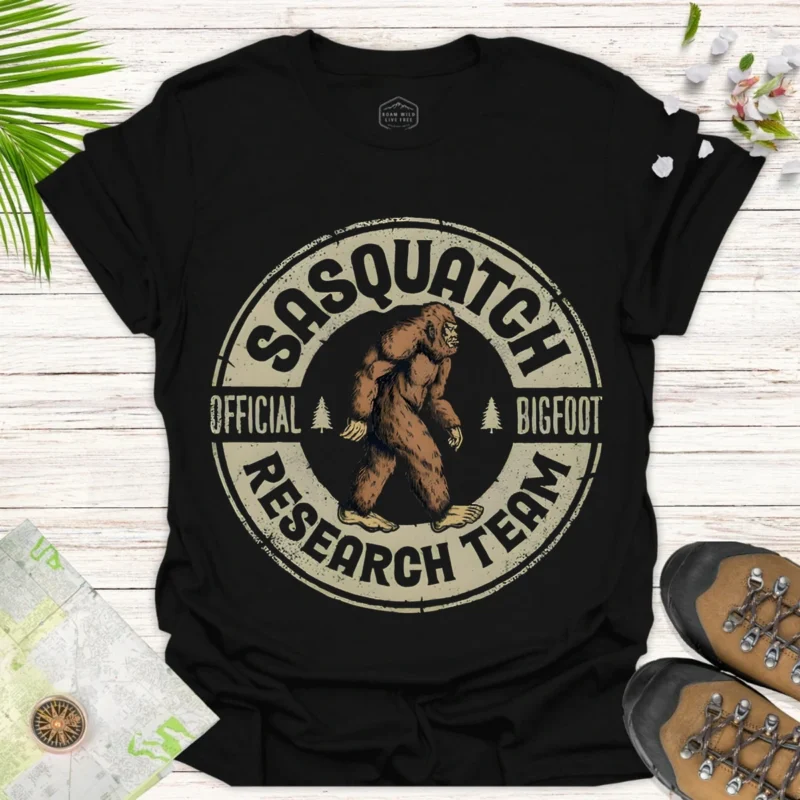 Bigfoot Research T-Shirt Sasquatch Team Patch Graphic