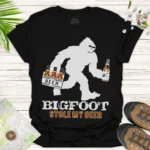 Bigfoot Stole My Beer T‑Shirt - black