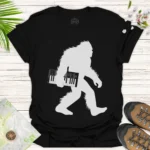 Funny Bigfoot Music Tee Sasquatch Keyboard Graphic