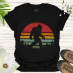 Retro Sasquatch Tee Bigfoot Sunset Camping Graphic