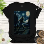 Sasquatch Night Sky Tee Bigfoot Starry Night Graphic