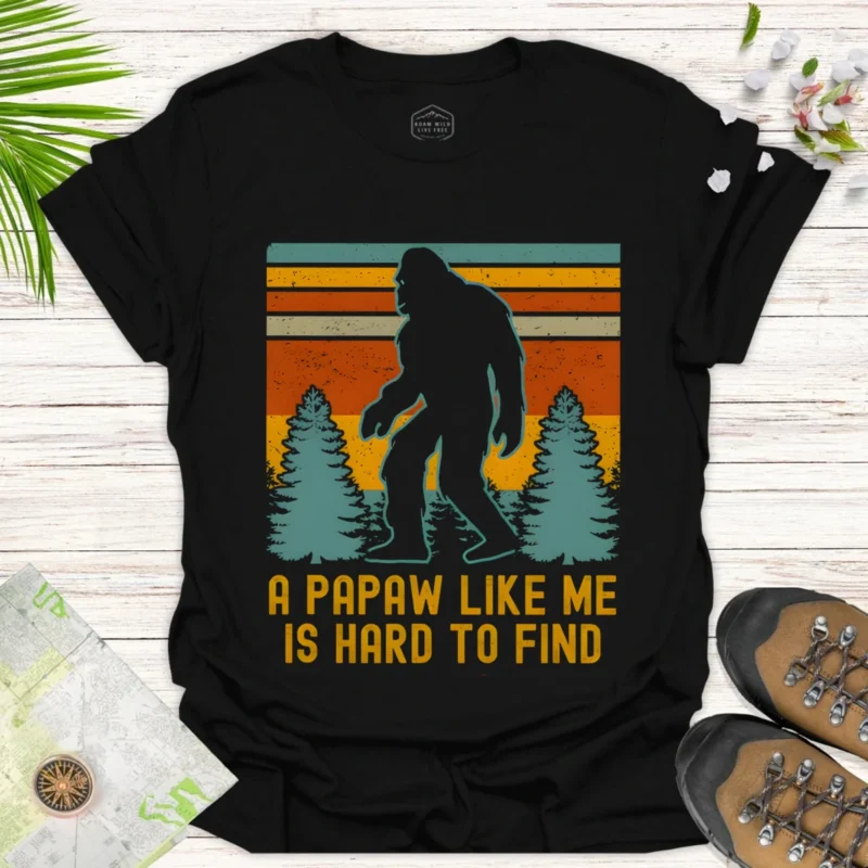 Vintage Grandpa Tee Funny Papaw Sasquatch Graphic