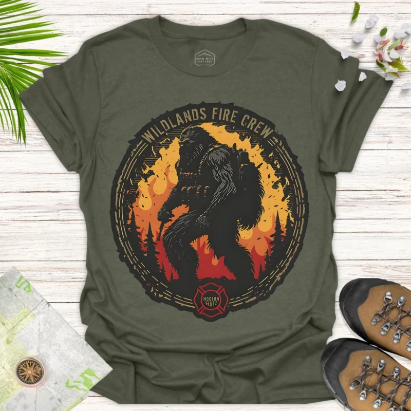 Wildfire Firefighter Tee Wildlands Fire Crew Shirt
